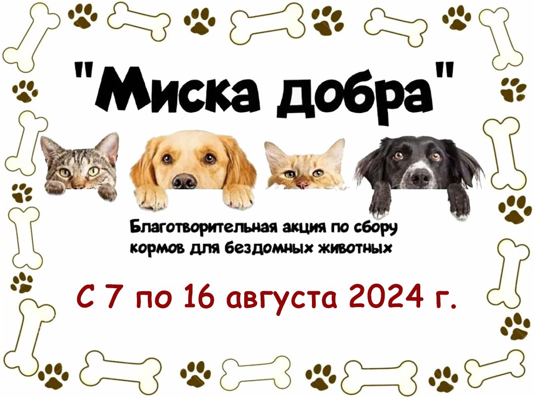 🐶 В преддверии Всемирного дня бездомных животных запускаем добрую акцию по сбору корма для бездомных хвостиков &quot;Миска добра&quot;. .